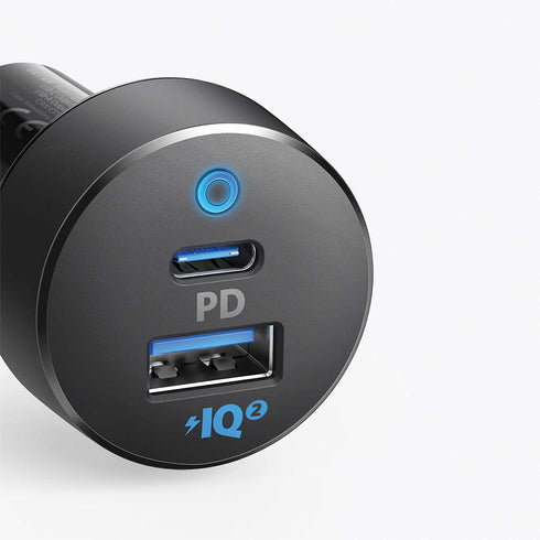 Anker 35W Car Charger 2-Port USB-A/USB-C with USB-C Cable B2732HF15